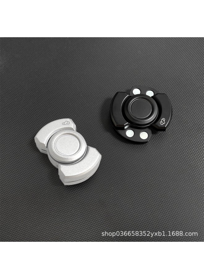 Loquat Hot-selling Three-in-one Fingertip Gyro Three-body Small Box EDC Toy Pop Coin Push Card Decompression Artifact-Color:【black】 Three-in-one Fingertip Top - Image 4