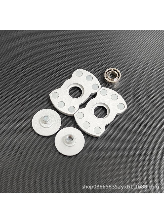 Loquat Hot-selling Three-in-one Fingertip Gyro Three-body Small Box EDC Toy Pop Coin Push Card Decompression Artifact-Color:【black】 Three-in-one Fingertip Top - Image 5