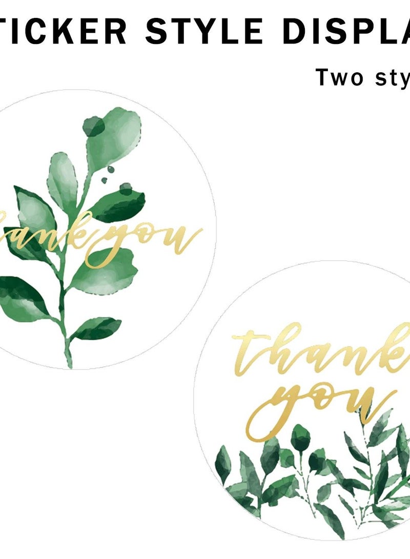 SYOSI Tag Stickers, Adhesive Thank You Hot Stamping Label Stickers, Gold Font and Floral Pattern, 1.5" Round, 500 Labels per Roll Suitable for Birthday, Wedding, Gift Decoration  - Image 5