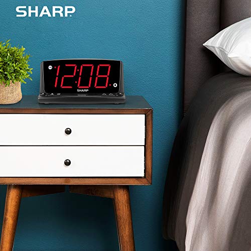 Sharp LED Digital Alarm Clock – Simple Operation - Easy to See Large Numbers, Built in Night Light, Loud Beep Alarm with Snooze, Bright Big Red Digit Display - Image 5