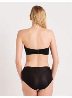 Magic Form 7038 Plain Fabric Plus Size Thin Sponge Strapless Bra - Black  - Image 4