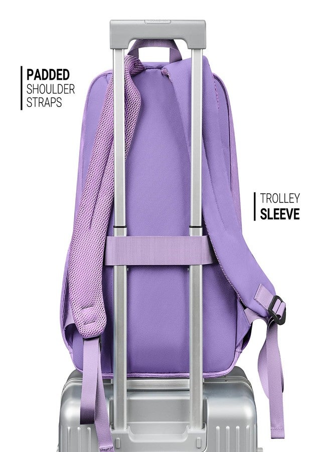 ZORFIN 26L Backpack for College, and Travel: Water Resistant Bookbag, Deep Purple Corduroy, 16.5 Inch - Image 5