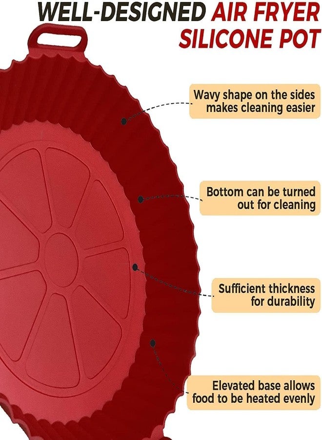 TAGPR 6 Pcs Air Fryer Silicone Tray for Air fryer Liners Pot Non-Stick, Heat-Resistant Reusable Basket Baking Trays Oven Accessories Dishwasher Safe & Multicolor (Combo 5) - Image 3