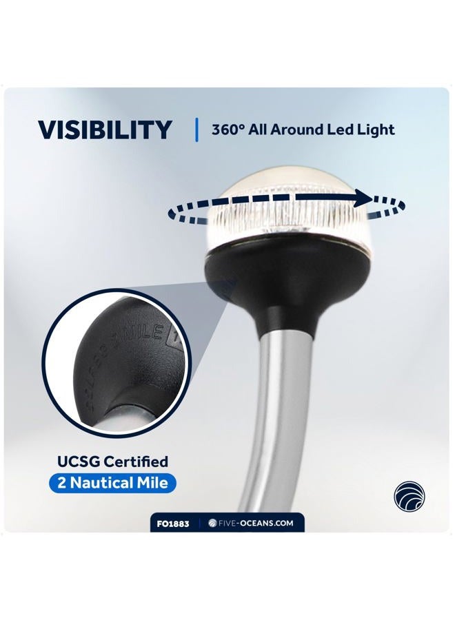 Five Oceans Marine All Round Plug-in Pole Anchor Light - Led Removable for Boat (BC 1883) - Image 4