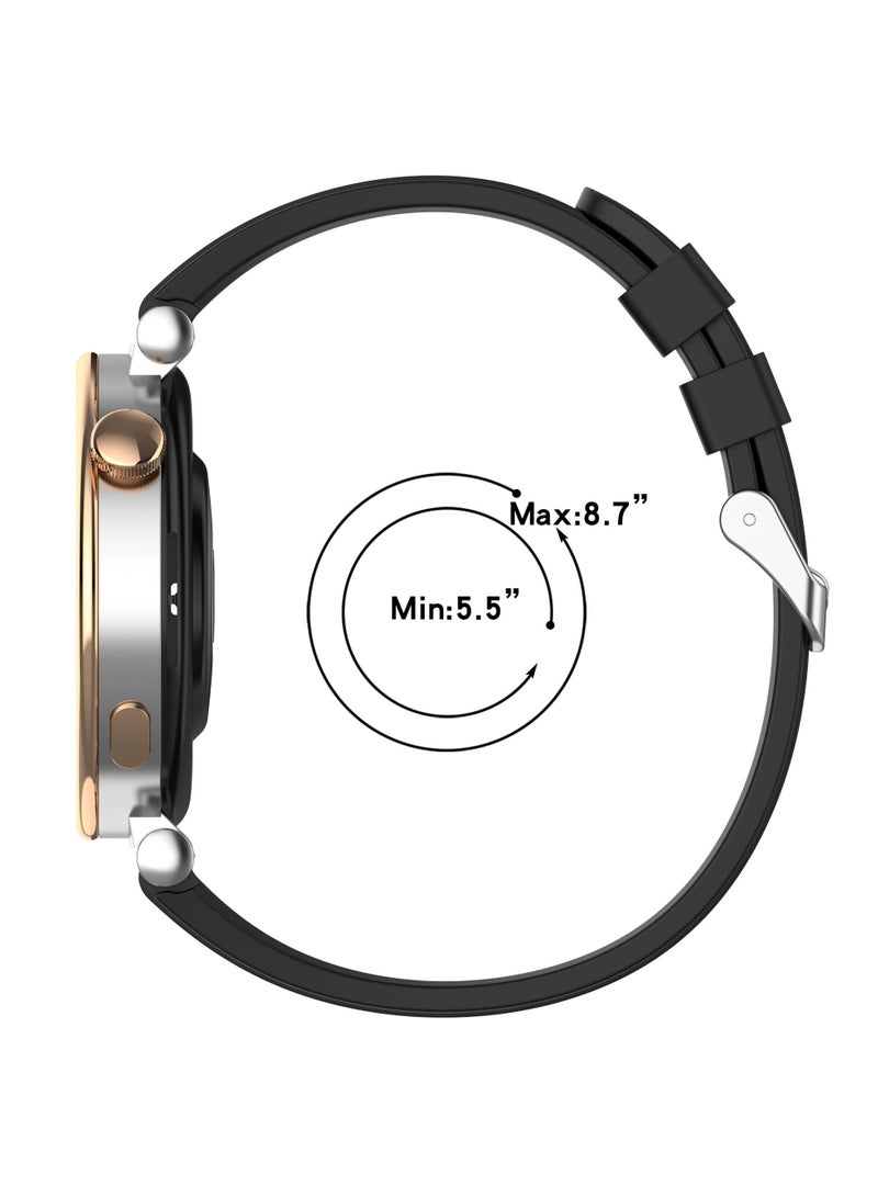 SYOSI 2Pack Silicone Watch Bands, Bands Compatible for Huawei Watch GT 4 Smartwatch, Replacement Soft Wristband Sport Band Bracelet Waterproof Sport Strap for Huawei Watch GT 4 41MM Smartwatch Accessories - Image 4