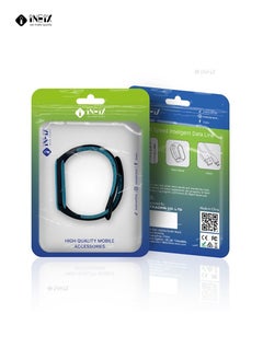 INEIX Soft Silicone Replacement Strap Nike Series For Xiaomi Mi Band 6 - Black/Blue  - Image 4