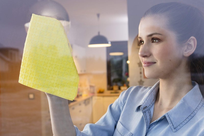Vileda Actifibre Cloth for Cleaning Glass â€“ Yellow - Image 5
