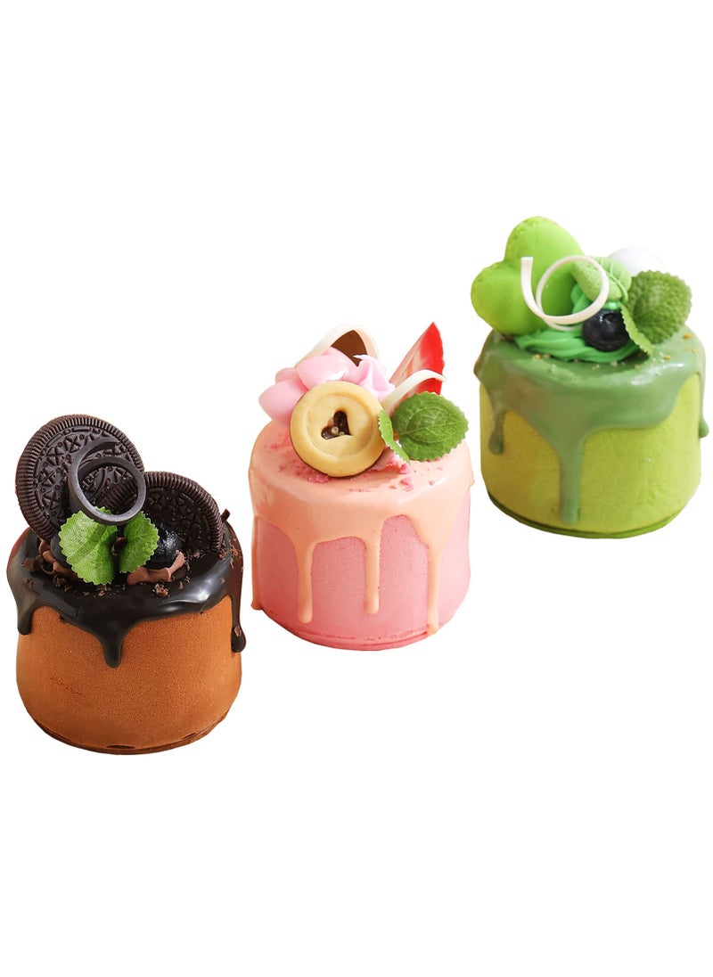 Joeabor Joeabor 3 Pcs Fake Cupcakes  Artificial Cupcakes for Display  Realistic Fake Food Faux Cake D?cor  Artificial Food for Display  Fake Desserts Pastries for Decoration  - Image 1