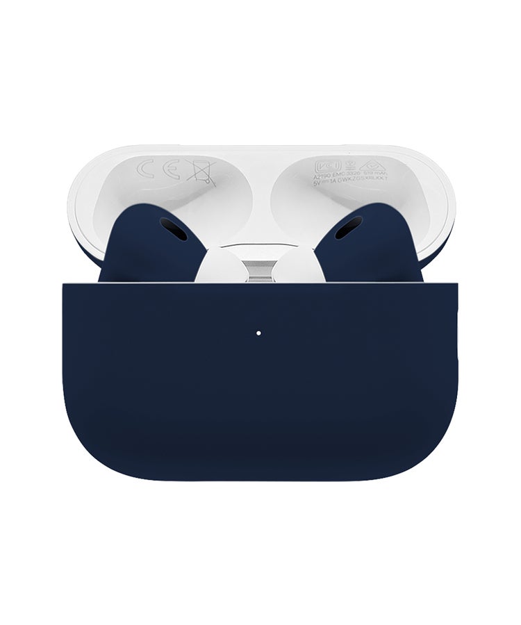 CAVIAR Customized AirPods Pro 3 Case with Automotive-Grade Paint Scratch-Resistant, Shockproof, Durable, Stylish Protective Cover, Personalized Design, Perfect Fit for Airpods Pro 3 Matte Navy Blue - Image 1