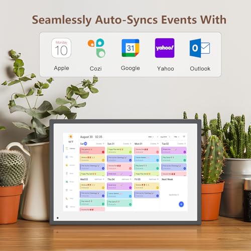 dxmart 10.1 inch Digital Calendar & Chore Chart,Smart Touchscreen Interactive Display for Family Schedules, Digital Photo Frame Functon, Great for Organizing Your 2026 Calendar - Image 3