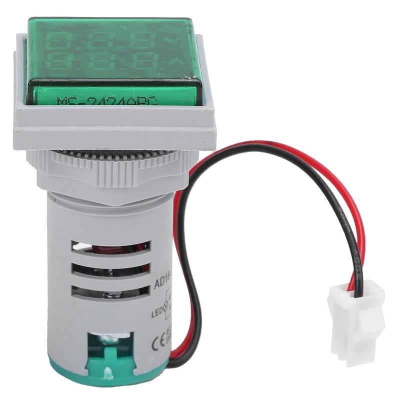 AD16 22FVA Current Voltage Meter, ABS 2in Tester Measuring Indicator, Digital Current Voltage Measurement Meter (Green) - Image 4
