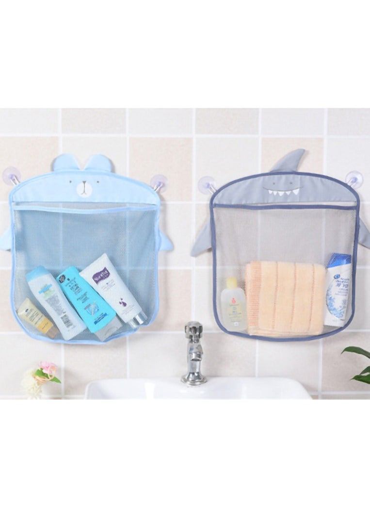 SYOSI - Bath Toy Storage Net Organizer, 3 Pcs Bath Toy Hanging Organizer Set, Mold Proofing Toy Net with 6 Pcs Strong Suction Cups Hooks Adhesive Hooks, Extra Durable Washable Mesh - Image 1