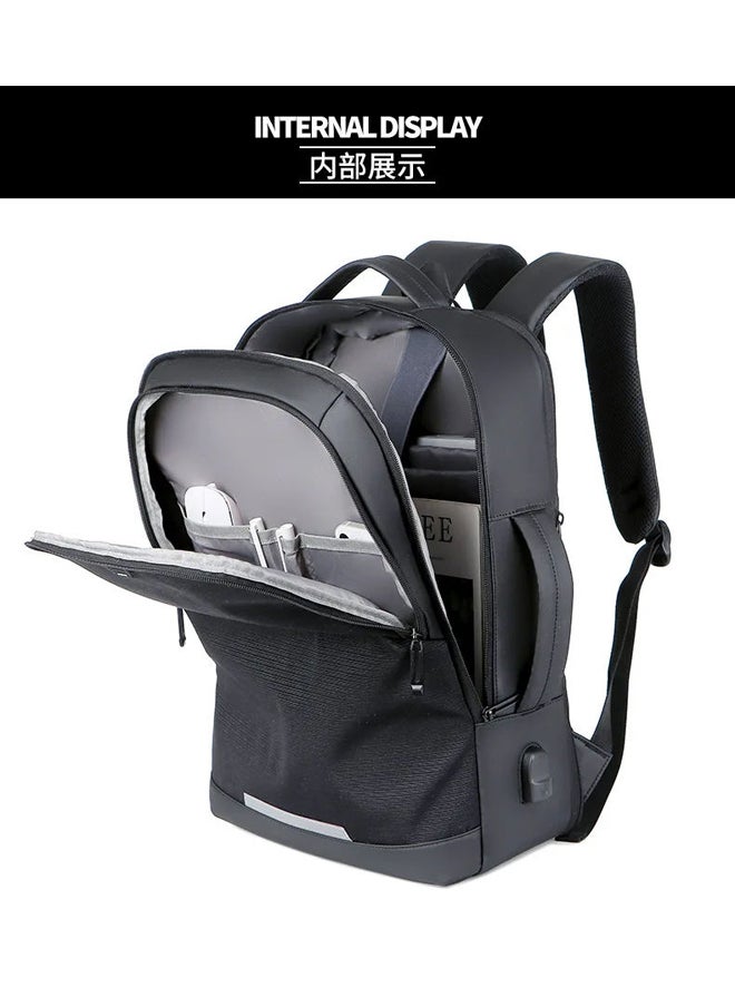 MEINAILI Meinaili USB Charging Backpack 15.6 inch Laptop Business Waterproof Multifunctional Travel Bag  - Image 4