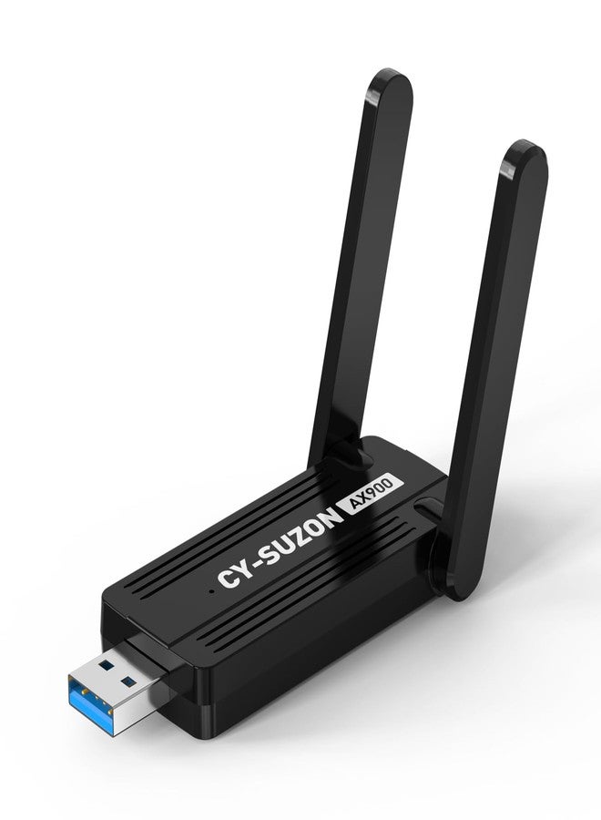 CY-SUZON WiFi Adapter for Desktop PC, AX900 USB WiFi 6 Adapter with 5GHz/2.4GHz Dual Band, Bulit-in Driver for Windows 10/11 (AX900) - Image 1
