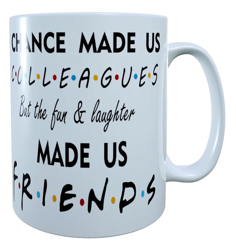 My D SQUARE Coffee Mug with Motivational Quote Chance Made us Friends Birthday Return Gifts for Boys Girls Friend Women 1 Piece White Ceramic Cup 325 Ml - Image 2