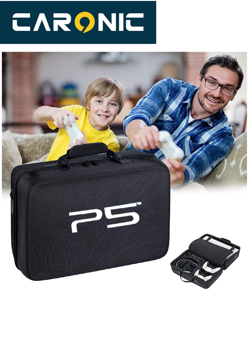 CARONIC PS5 Carrying Case Travel Storage Bag Compatible with Playstation 5 Black  - Image 4