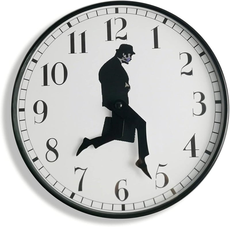 TANKRIN Ministry of Silly Walks Clock, Silly Walk Wall Clock, A Interesting Wall Clock for Bedroom Kitchen Living Room, Novelty Home Decor Gifts (Black) - Image 1