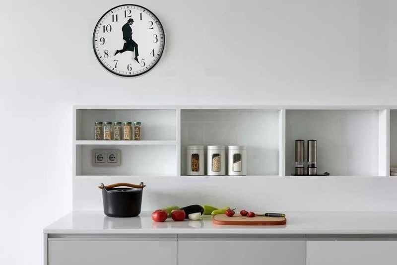 TANKRIN Ministry of Silly Walks Clock, Silly Walk Wall Clock, A Interesting Wall Clock for Bedroom Kitchen Living Room, Novelty Home Decor Gifts (Black) - Image 4