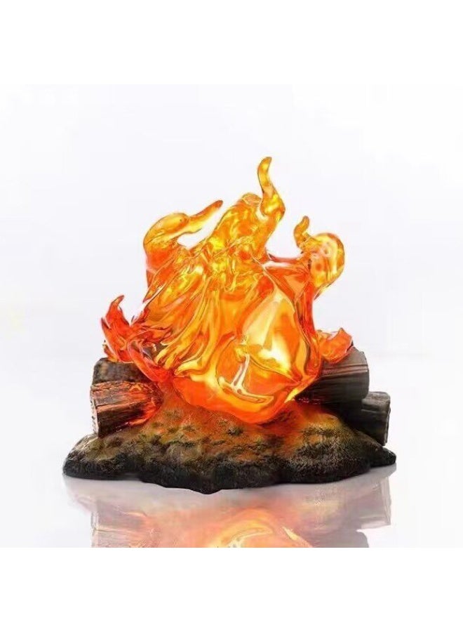 هالامودو Calcifer قلب اللهب التنفس LED الشكل ，سحري مشرق مكتب زينة ولعبة عيد ميلاد قبيحة لطيفة 12 سم