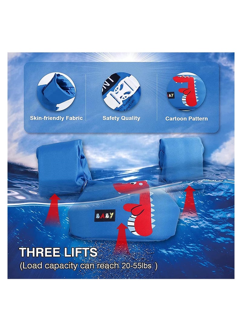 Excefore Toddler Life Jacket, Swim Vest Swim Floaties for Toddlers Girls and Boys 20-55 pounds, Kids Swim Vests for Pool, Beach, Lake and River, Baby Life Jacket Floatie Device, Water Sports Learning Equipment  - Image 2