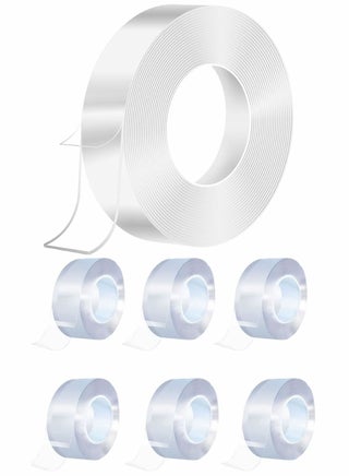 6 Rolls Double Sided Tape Heavy Duty, Waterproof Acrylic Double Sided Adhesive Clear Tape, Removable Sticky Tape for Walls/Carpet/Wood(2M x 3CM x 1MM) - pzsku/Z722C6A08D4F5E7F6D2DDZ/45/1743585674/2e01a22f-2208-429d-ade8-6cbe472d3297