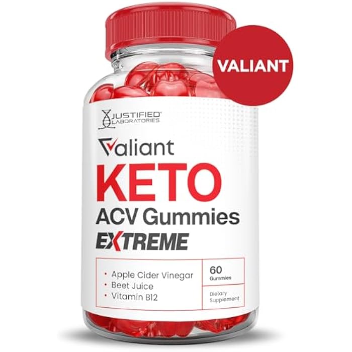 Justified Laboratories (3 Pack) Valiant Keto ACV Gummies Extreme 2000MG Valant Keto Gummies Apple Cider Vinegar Formulated with Pomegranate Beet Juice Powder B12 Vegan Non GMO 180 Gummys - Image 3