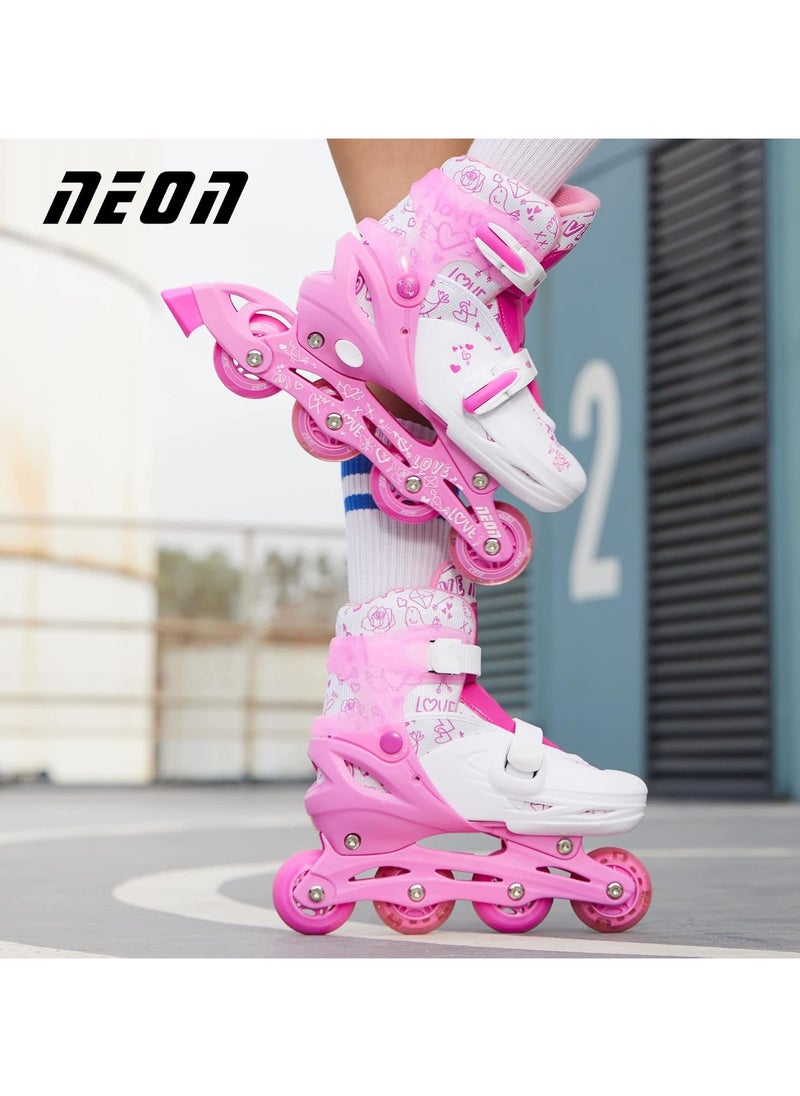 Yvolution - Quad and Inline Skates Neon Combo 2-in-1 Skates for Kids with LED Wheels | Adjustable Sizing 3-6 Years - Image 1