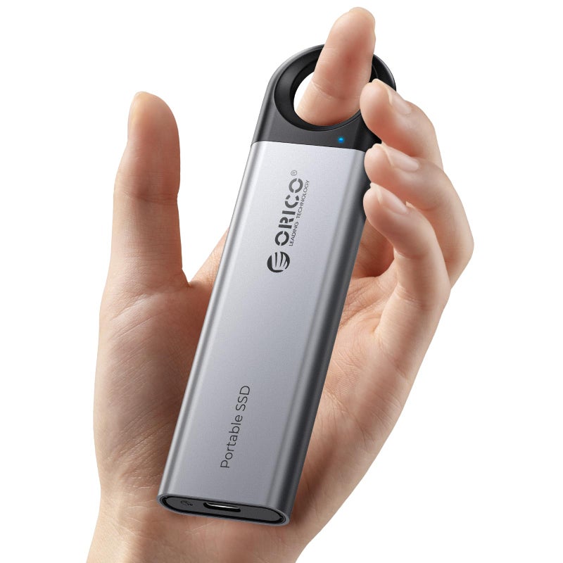 ORICO 1TB External SSD Up to 1050MB/s, Hanging Hole Design Portable Solid State Drive, USB C&A 2 in 1 Cable, Reliable Storage for Type-C Smartphone, Tablets, Laptops - C10 - Image 1