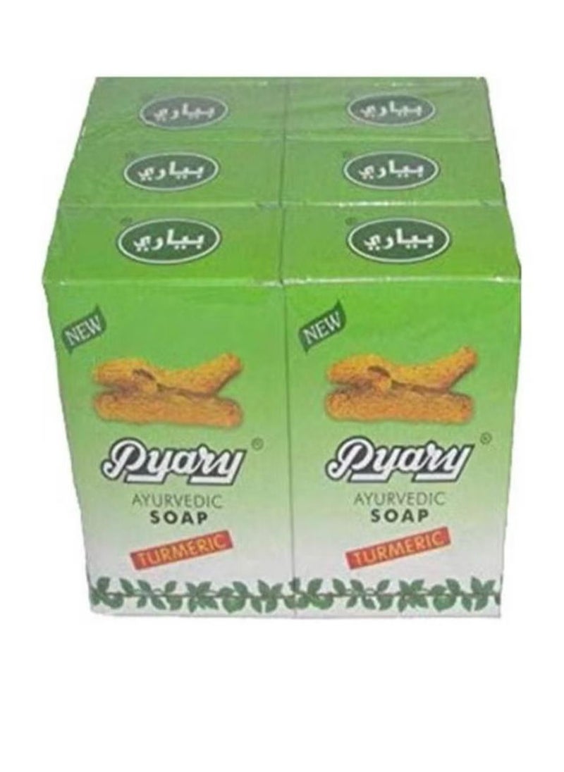Pyary Ayurvedic Soap 6 Pcs Green  - Image 1