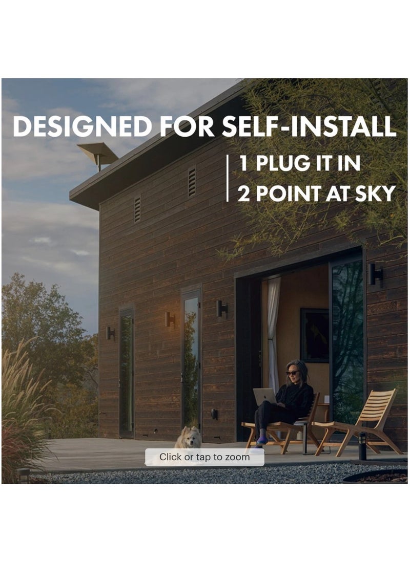 Starlink - Starlink SpaceX Standard Kit Gen 3, Include Router Wi-Fi 6, Dish Antenna, Antenna Stand, Power Cable & Rectangular Satellite Cable Extension, The V4 is a significant leap forward - Image 1