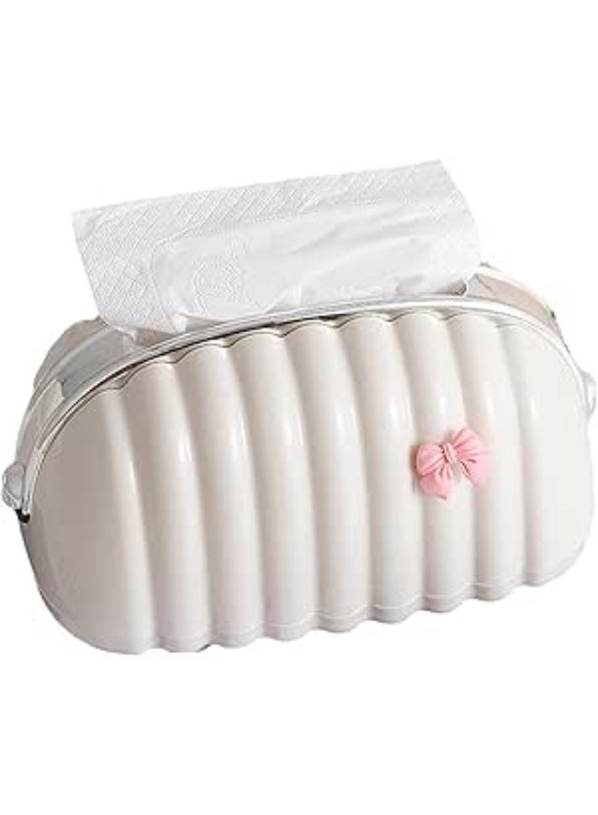 Cute Design Small Tissue Box Holder Durable Plastic Tissue Box Cover and Dispenser Suitable for Bathroom Dressing Table Nightstand Office Bedroom Code H - Image 5