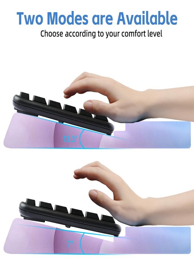 MEGREZ 2-in-1 Adjustable Keyboard Riser with Memory Foam Wrist Rest - Image 3