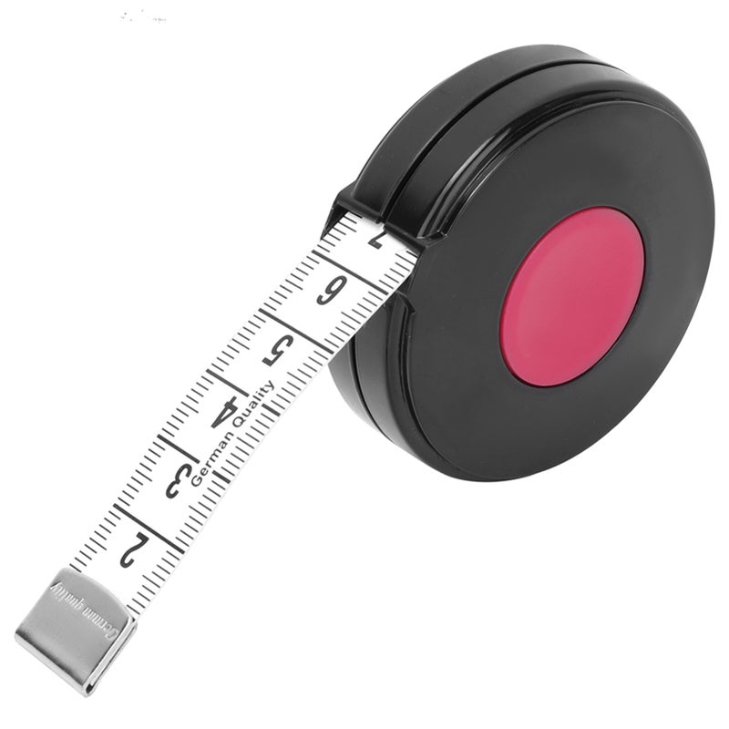 Retractable Body Tape Measure: 150cm Red Flexible Dual-Scale - Portable One-Button Retraction Cloth Tape Measure for Body Measurement Diet Tracking - Image 3