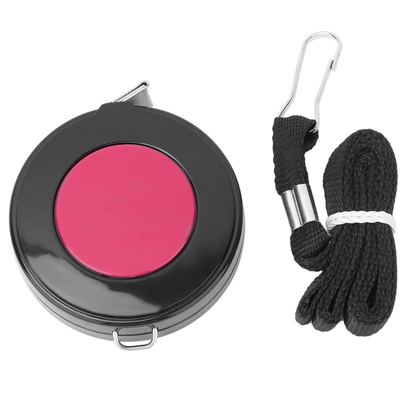 Retractable Body Tape Measure: 150cm Red Flexible Dual-Scale - Portable One-Button Retraction Cloth Tape Measure for Body Measurement Diet Tracking - Image 1