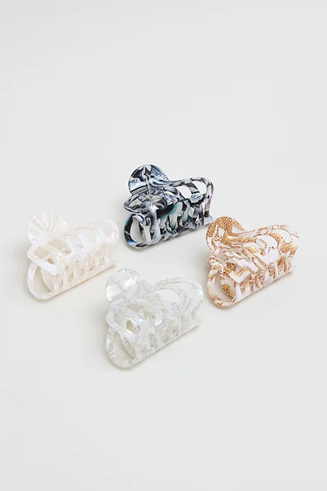 أر أند بي 4 Pack Printed Claw Clips