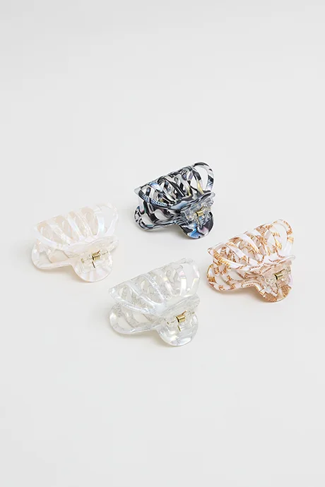 أر أند بي 4 Pack Printed Claw Clips