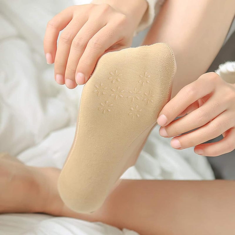 Double Couple 8 Pairs No Show Socks Women Low Cut Socks for Flats Non Slip Thin Liner Socks - Image 4