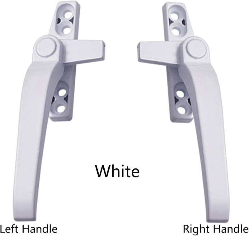 klarako Aluminum Alloy Window Handle with Locks Universal Handle Key Locking for Double Glazing Door Turning White Right - Image 5