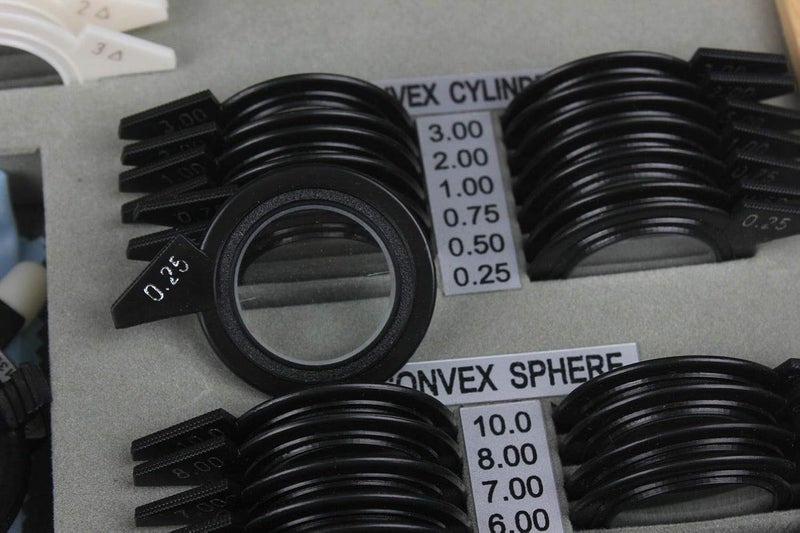 كلاراكو مجموعة عدسات تجريبية من كلاركو، 104 قطعة، حلقات بلاستيكية، صندوق قياس البصر، إطار تجريبي، إطار تجربة النظارات - Image 3