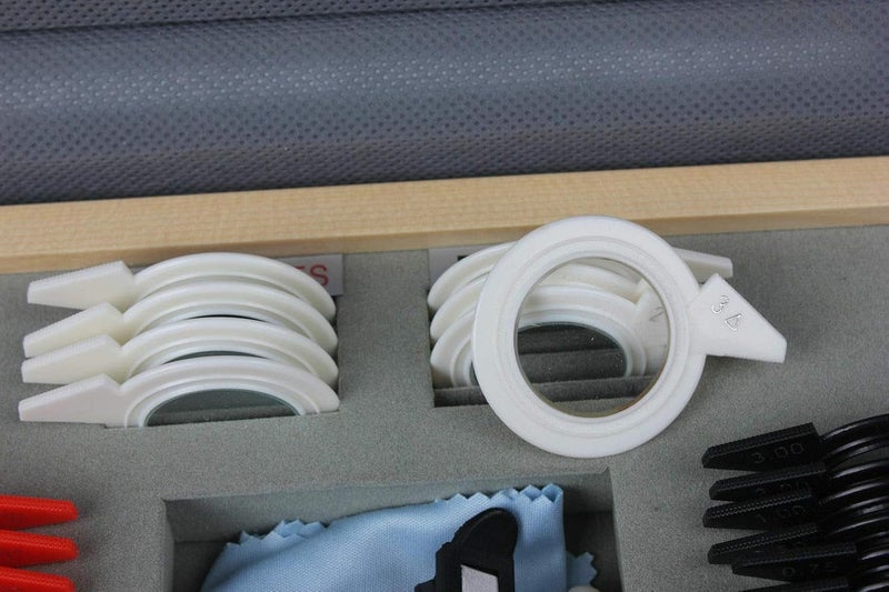 كلاراكو مجموعة عدسات تجريبية من كلاركو، 104 قطعة، حلقات بلاستيكية، صندوق قياس البصر، إطار تجريبي، إطار تجربة النظارات - Image 5