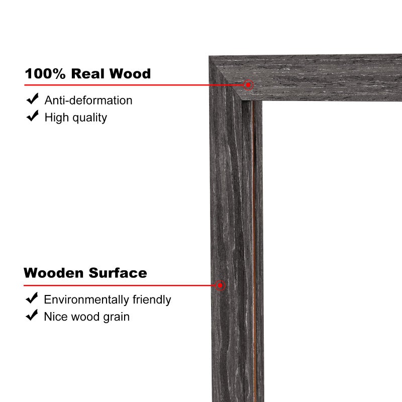 KINLINK 4x6 Picture Frames Ash Black  Wood Frames with Acrylic Plexiglass for 3.5x5 with Mat or 4x6 without Mat  Tabletop and Wall Mounting Display  Set of 4 - Image 2