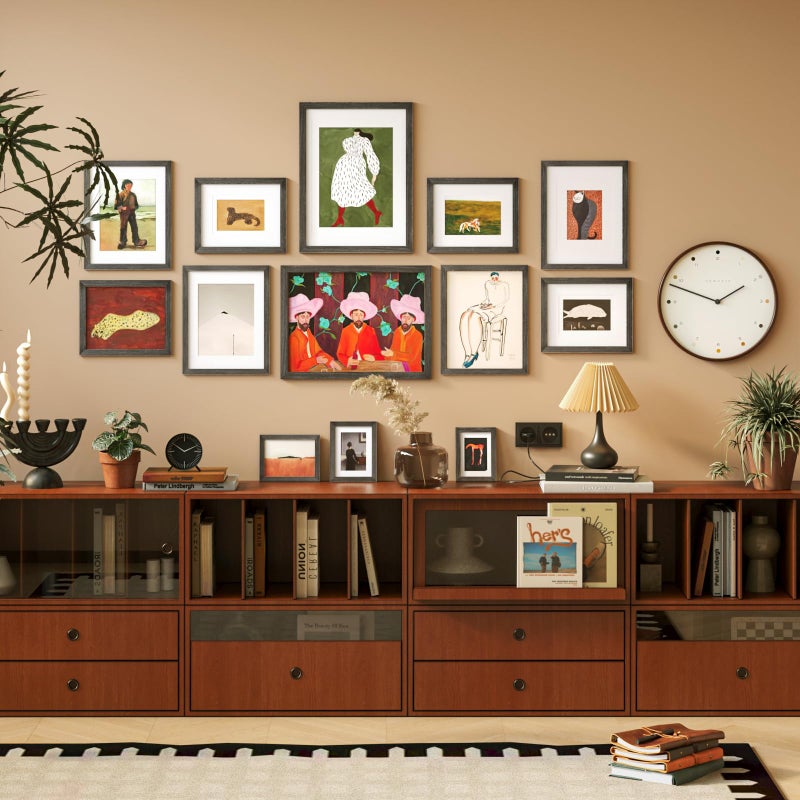 KINLINK 4x6 Picture Frames Ash Black  Wood Frames with Acrylic Plexiglass for 3.5x5 with Mat or 4x6 without Mat  Tabletop and Wall Mounting Display  Set of 4 - Image 4