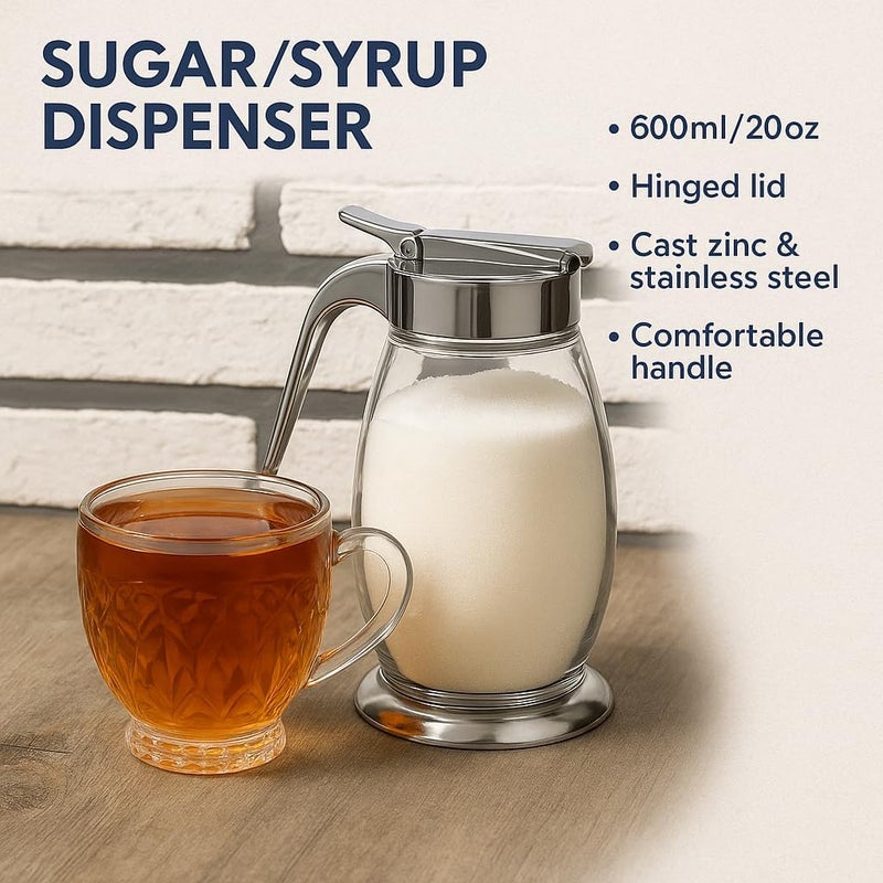 Fitto Sugar/Syrup Dispenser with Cast Zinc Top 1000ml - Image 3