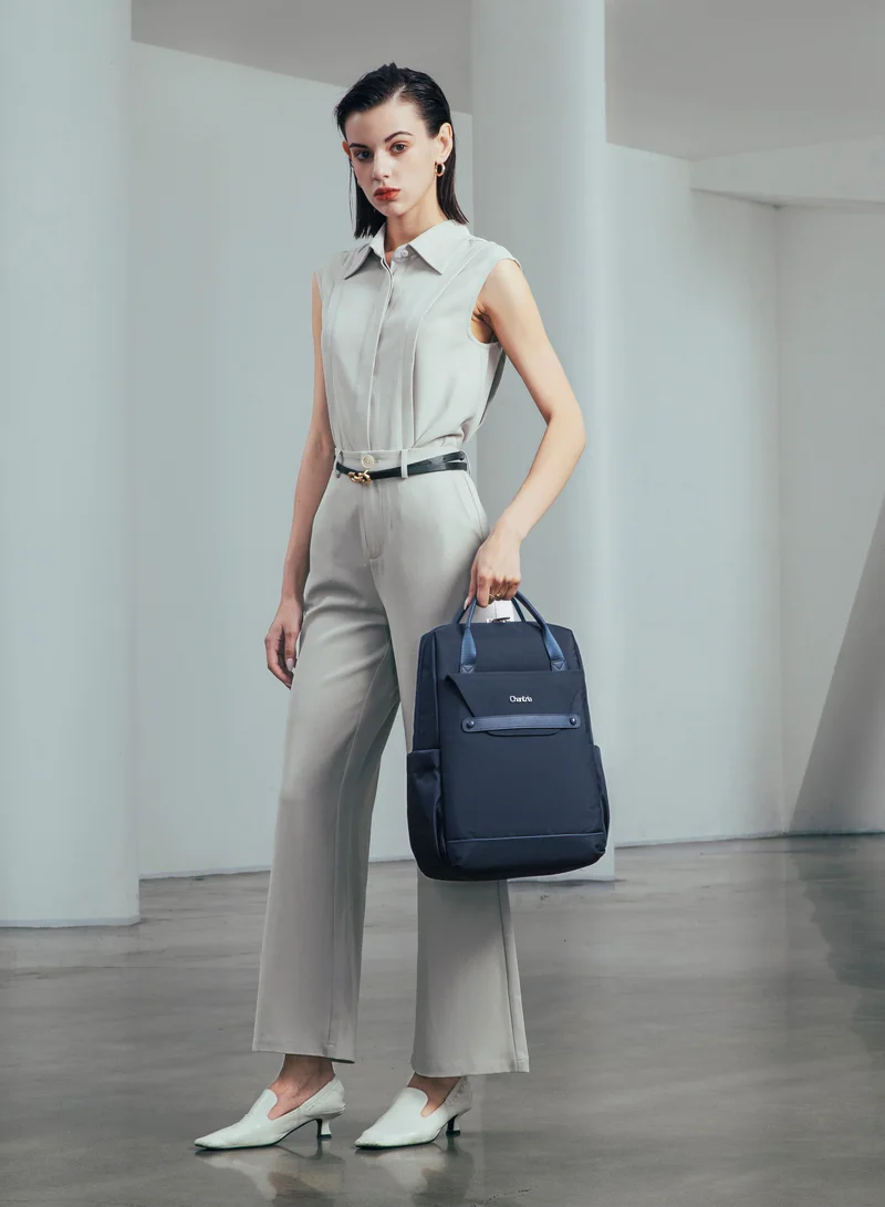 Chantria Blue Casual Laptop Backpack for Women Water Resistant Multifunctional Polyester Daypack for Office/School/College/Travel, CB00618 - Blue  | Best Price UAE