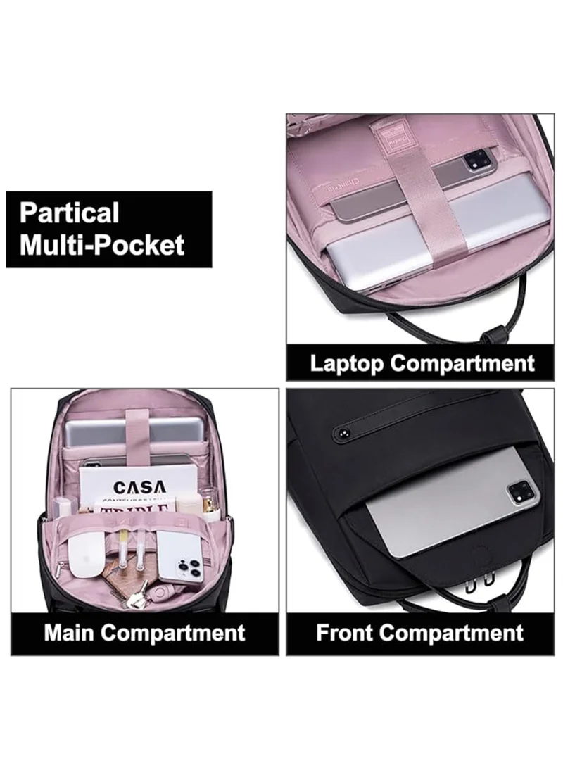 Chantria Blue Casual Laptop Backpack for Women Water Resistant Multifunctional Polyester Daypack for Office/School/College/Travel, CB00618 - Blue  | Best Price UAE