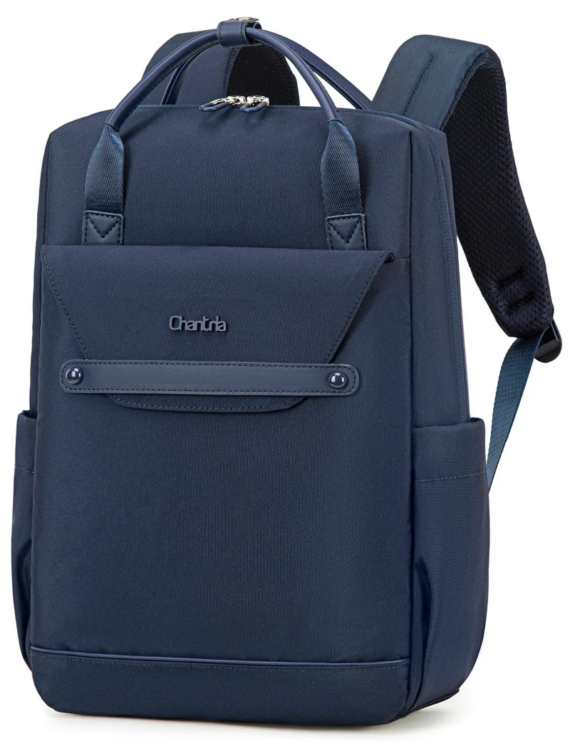 Chantria Casual Laptop Backpack for Women Water Resistant Multifunctional Polyester Daypack for Office/School/College/Travel, CB00618, Blue