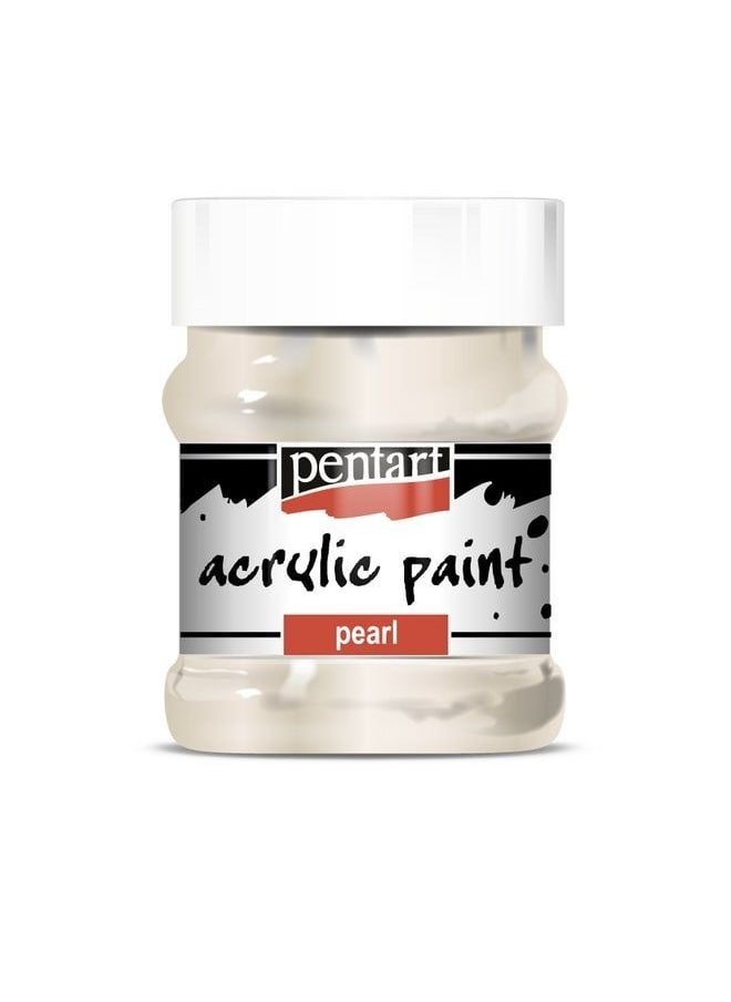 Pentart - Acrylic paint pearl 230ml white - Image 1