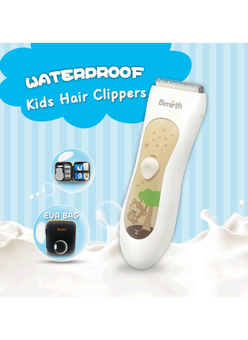 Bimirth Baby Hair Clipper, Silent Hair Trimmer for Kids and Children, Waterproof  Electric Rechargeable Haircut Kit  - Image 1