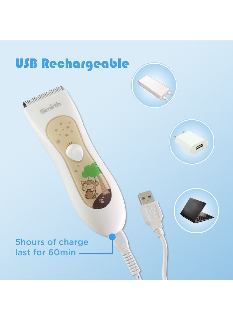 Bimirth Baby Hair Clipper, Silent Hair Trimmer for Kids and Children, Waterproof  Electric Rechargeable Haircut Kit  - Image 4