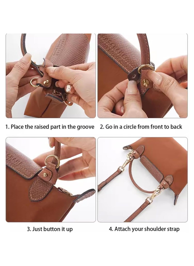 FIRST PRO Purse Straps Replacement, Leather Handbag Shoulder Strap Adjustable for Crossbody Mini Longchamp Bag (Upgraded)  - Image 5